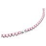 Collana Matrix Tennis, Taglio Round, Piccola, Rosa, Placcato rodio - Swarovski, 5661193