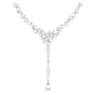 Mesmera Y形項鏈, 混合式切割, 白色, 鍍白金色 - Swarovski, 5661520