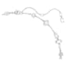 Mesmera Y necklace, Mixed cuts, White, Rhodium plated - Swarovski, 5661520
