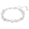 Mesmera สร้อยข้อมือ, ผสมผสานเหลี่ยมเจียระไนหลายหลายรูปแบบ, ขาว, เคลือบโรเดียม - Swarovski, 5661529