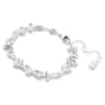 Mesmera สร้อยข้อมือ, ผสมผสานเหลี่ยมเจียระไนหลายหลายรูปแบบ, ขาว, เคลือบโรเดียม - Swarovski, 5661529