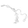 Mesmera bracelet, Mixed cuts, White, Rhodium plated