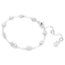 Bransoletka Mesmera, Szlify różnorodne, Wzór rozproszony, Biała, Powłoka z rodu - Swarovski, 5661530
