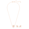 Volta Set, Schleife, Weiß, Roségold-Legierungsschicht - Swarovski, 5661680
