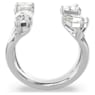 Mesmera Offener Ring, Verschiedene Schliffe, Weiß, Silberfarbenes Finish - Swarovski, 5661702