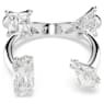 Mesmera open ring, Mixed cuts, White, Silver-tone finish - Swarovski, 5661704