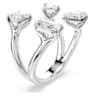 Mesmera open ring, Mixed cuts, White, Silver-tone finish - Swarovski, 5661704