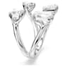 Mesmera open ring, Mixed cuts, White, Silver-tone finish - Swarovski, 5661704