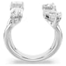 Mesmera open ring, Mixed cuts, White, Silver-tone finish - Swarovski, 5661704