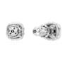 Uhančki Birthstone, Kvadratni rez, April, Beli, Prevleka iz rodija - Swarovski, 5661957