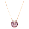 Bella V จี้สร้อยคอ, เจียระไนทรงกลม, ชมพู, เคลือบโทนสีโรสโกลด์ - Swarovski, 5662088