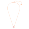 Bella V pendant, Round cut, Pink, Rose gold-tone plated - Swarovski, 5662088