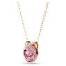 Bella V จี้สร้อยคอ, เจียระไนทรงกลม, ชมพู, เคลือบโทนสีโรสโกลด์ - Swarovski, 5662088