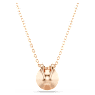 Bella V pendant, Round cut, Pink, Rose gold-tone plated - Swarovski, 5662088
