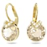 Bella V Hängande örhängen, Rundslipad, Guldfärgad, Guldfärgad plätering - Swarovski, 5662093