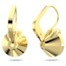 Bella V drop earrings, Round cut, Gold tone, Gold-tone plated - Swarovski, 5662093