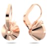 Bella V drop earrings, Round cut, Pink, Rose gold-tone plated - Swarovski, 5662114