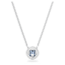 Collar Angelic, Talla cuadrada, Azul, Baño de rodio - Swarovski, 5662142