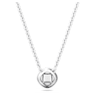 Angelic necklace, Square cut, Blue, Rhodium plated - Swarovski, 5662142