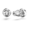 Una Angelic stud earrings, Square cut, Blue, Rhodium plated - Swarovski, 5662143