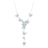 Idyllia Lilia y-ketting, Vlinder, Blauw, Rodium toplaag - Swarovski, 5662179