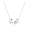 Idyllia Lilia necklace, Butterfly, Blue, Rhodium plated - Swarovski, 5662181