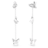 Idyllia Lilia drop earrings, Butterfly, Blue, Rhodium plated - Swarovski, 5662182