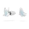 Idyllia Lilia stud earrings, Butterfly, Blue, Rhodium plated - Swarovski, 5662183