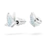 Idyllia Lilia stud earrings, Butterfly, Blue, Rhodium plated - Swarovski, 5662183