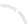 Matrix Tennis necklace, Pear cut, White, Rhodium plated - Swarovski, 5662277