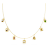 Stilla necklace, Mixed cuts, Multicolored, Gold-tone plated - Swarovski, 5662918