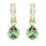 Stilla Drop-Ohrhänger, Tropfenschliff, Grün, Goldlegierungsschicht - Swarovski, 5662922