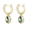Stilla Drop-Ohrhänger, Tropfenschliff, Grün, Goldlegierungsschicht - Swarovski, 5662922