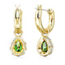 Stilla Drop-Ohrhänger, Tropfenschliff, Grün, Goldlegierungsschicht - Swarovski, 5662922