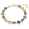 Zapestnica Tennis Stilla, Mešani rezi, Večbarvna, PVD zlatega odtenka - Swarovski, 5662925