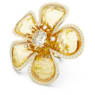 Idyllia cocktail ring, Flower, Yellow, Gold-tone plated - Swarovski, 5663075