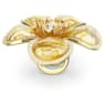 Idyllia cocktail ring, Flower, Yellow, Gold-tone plated - Swarovski, 5663075