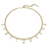 Colar Dextera, Branco, Lacado a dourado - Swarovski, 5663338