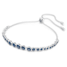 Imber Emily armband, Verschillende ronde slijpvormen, Blauw, Rodium toplaag - Swarovski, 5663394