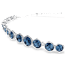 Imber Emily 브레이슬릿, 라운드 컷 믹스, 블루, 로듐 플래팅 - Swarovski, 5663394