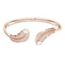 Nice bangle, Feather, White, Rose gold-tone plated - Swarovski, 5663478