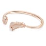 Nice bangle, Feather, White, Rose gold-tone plated - Swarovski, 5663478