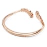 Nice bangle, Feather, White, Rose gold-tone plated - Swarovski, 5663478