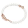 Nice bracelet, Magnetic closure, Feather, White, Rose gold-tone plated - Swarovski, 5663481