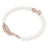 Nice bracelet, Magnetic closure, Feather, White, Rose gold-tone plated - Swarovski, 5663482