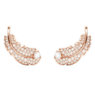 Nice Oorknopjes, Veer, Wit, Roségoudkleurige toplaag - Swarovski, 5663490