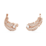 Nice Oorknopjes, Veer, Wit, Roségoudkleurige toplaag - Swarovski, 5663490