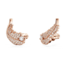 Nice Oorknopjes, Veer, Wit, Roségoudkleurige toplaag - Swarovski, 5663490