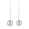 Dextera drop earrings, Long, Blue, Rhodium plated - Swarovski, 5663498