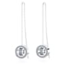 Dextera drop earrings, Long, Blue, Rhodium plated - Swarovski, 5663498